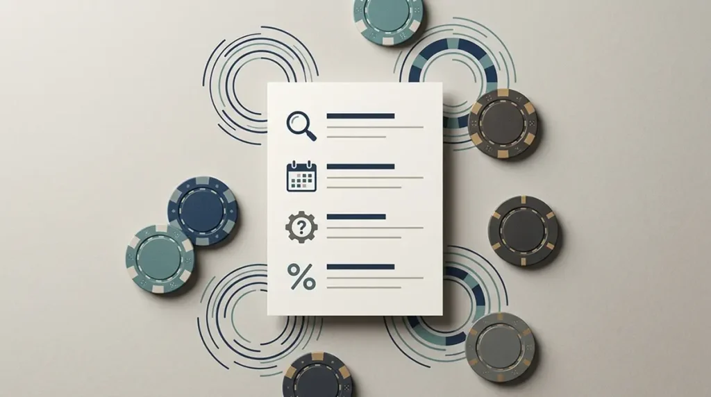 Checklist for reviewing casino bonus terms before opting in